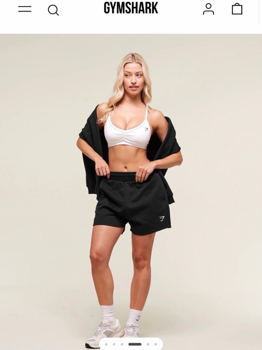 Gymshark Black High-Rise Athletic Lounge Shorts